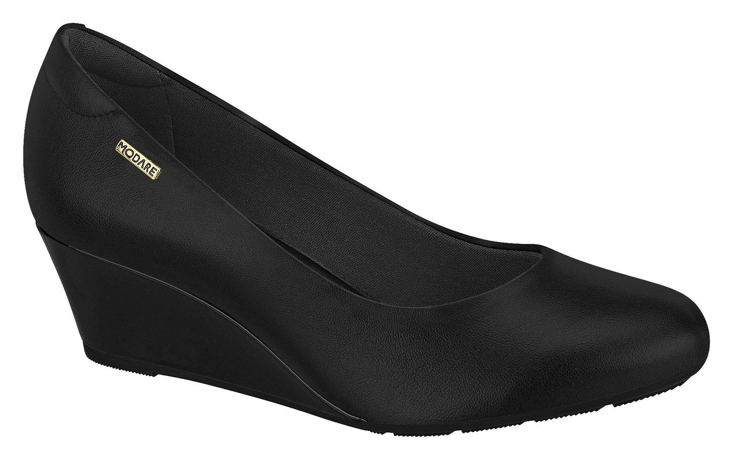 Beira Rio 7324.100 Women Fashion Wedge Round Toe Shoe Comfort Business in Black