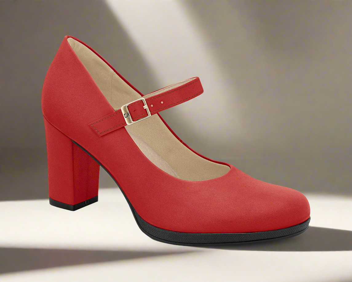 Piccadilly Ref: Denise 130211-92 The Red Court Business Mary Jane Shoe epitomizes the height of refined elegance and professional sophistication in business footwear