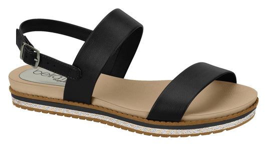 Beira Rio 8321.503-1333 Women Fashion Sandal Mid Heel Comfort Business in Black